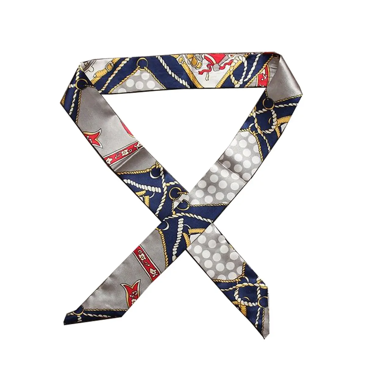 MosBug Fashion Bag Handle Ribbon Scarf 100cm x 4cm (Pattern A) | Versatile Accessory for Bags, Hair, and Neck - view 2