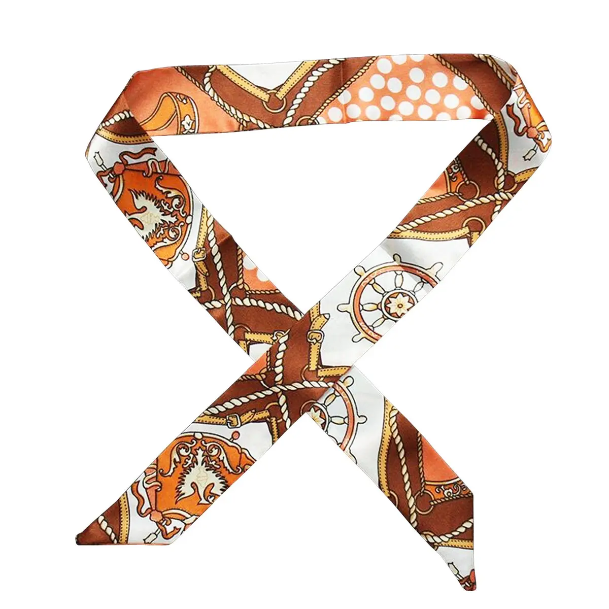 MosBug Fashion Bag Handle Ribbon Scarf 100cm x 4cm (Pattern A) | Versatile Accessory for Bags, Hair, and Neck - view 3