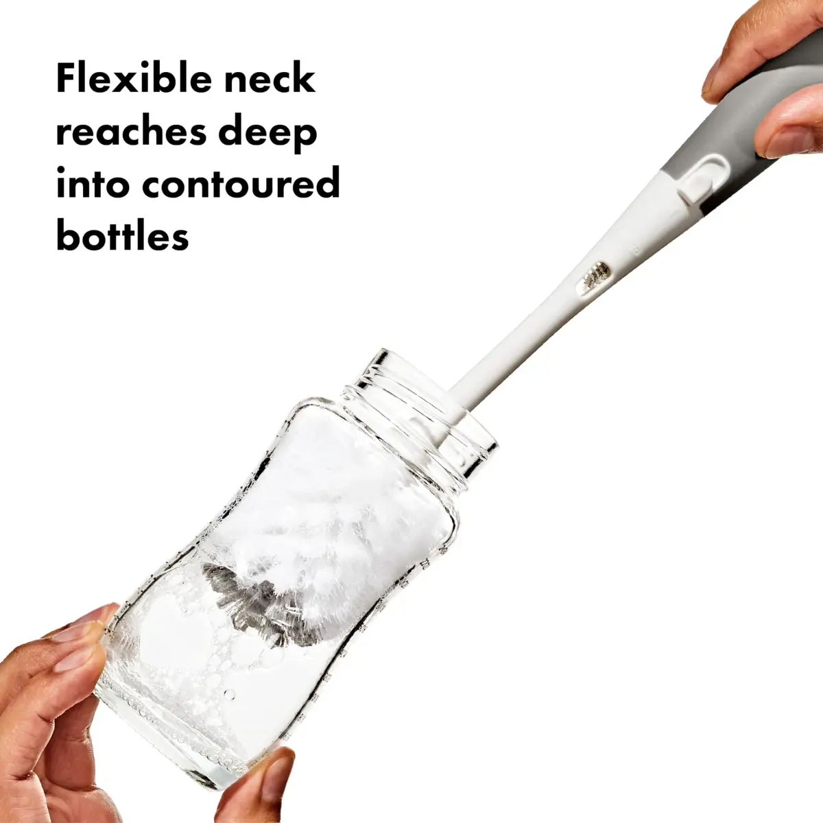 OXO Tot Bottle Brush with Nipple Cleaner and Stand | BPA-Free Silicone Bristles & Stand (1 Count) - view 5