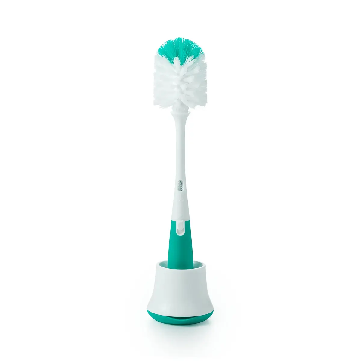 OXO Tot Bottle Brush with Nipple Cleaner and Stand, Teal | Flexible Neck for Contoured Bottles - main product image