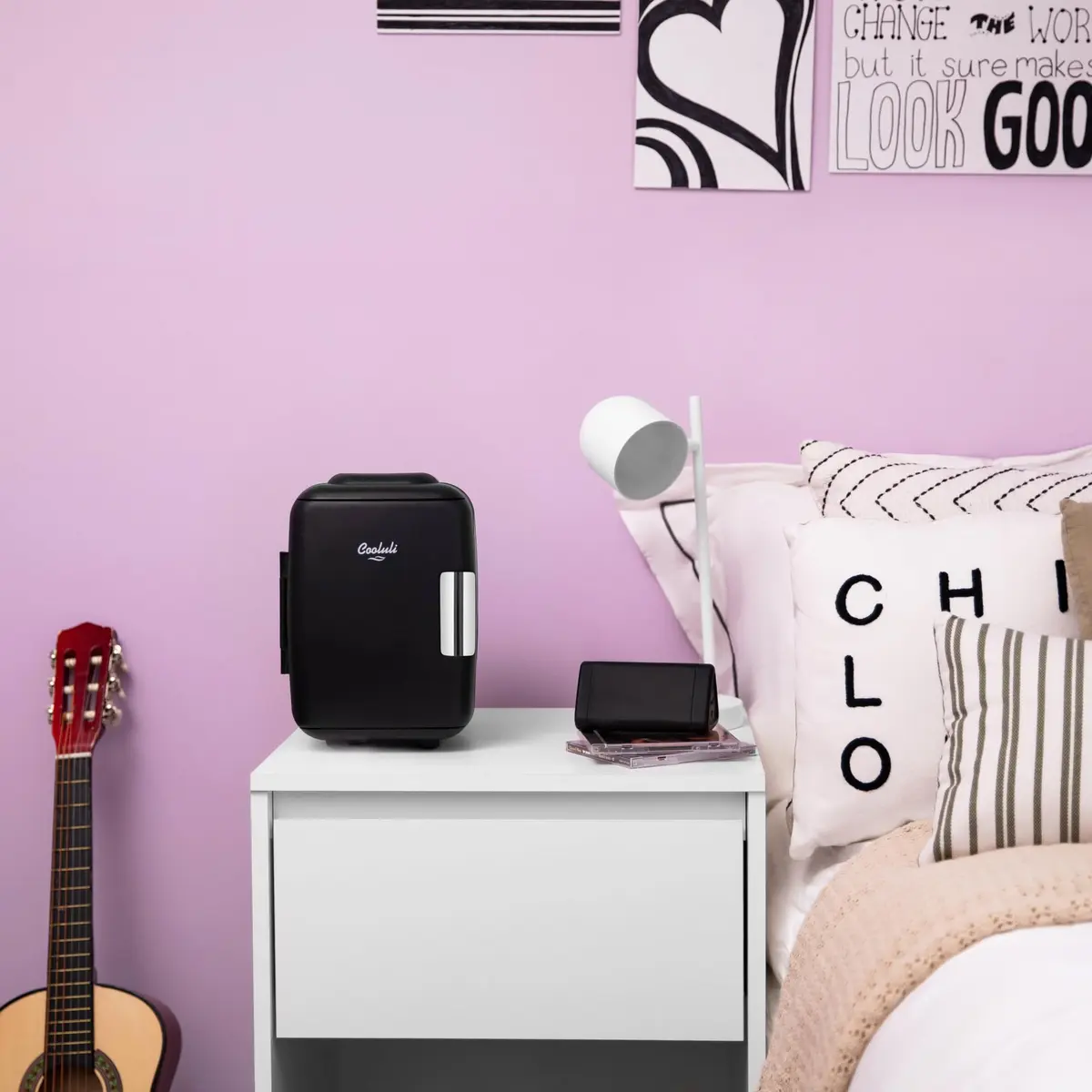 Cooluli Classic 4L Mini Fridge - Black | Portable Electric Cooler & Warmer for Skincare, Drinks, Medicine (4L/6 Can) - view 5