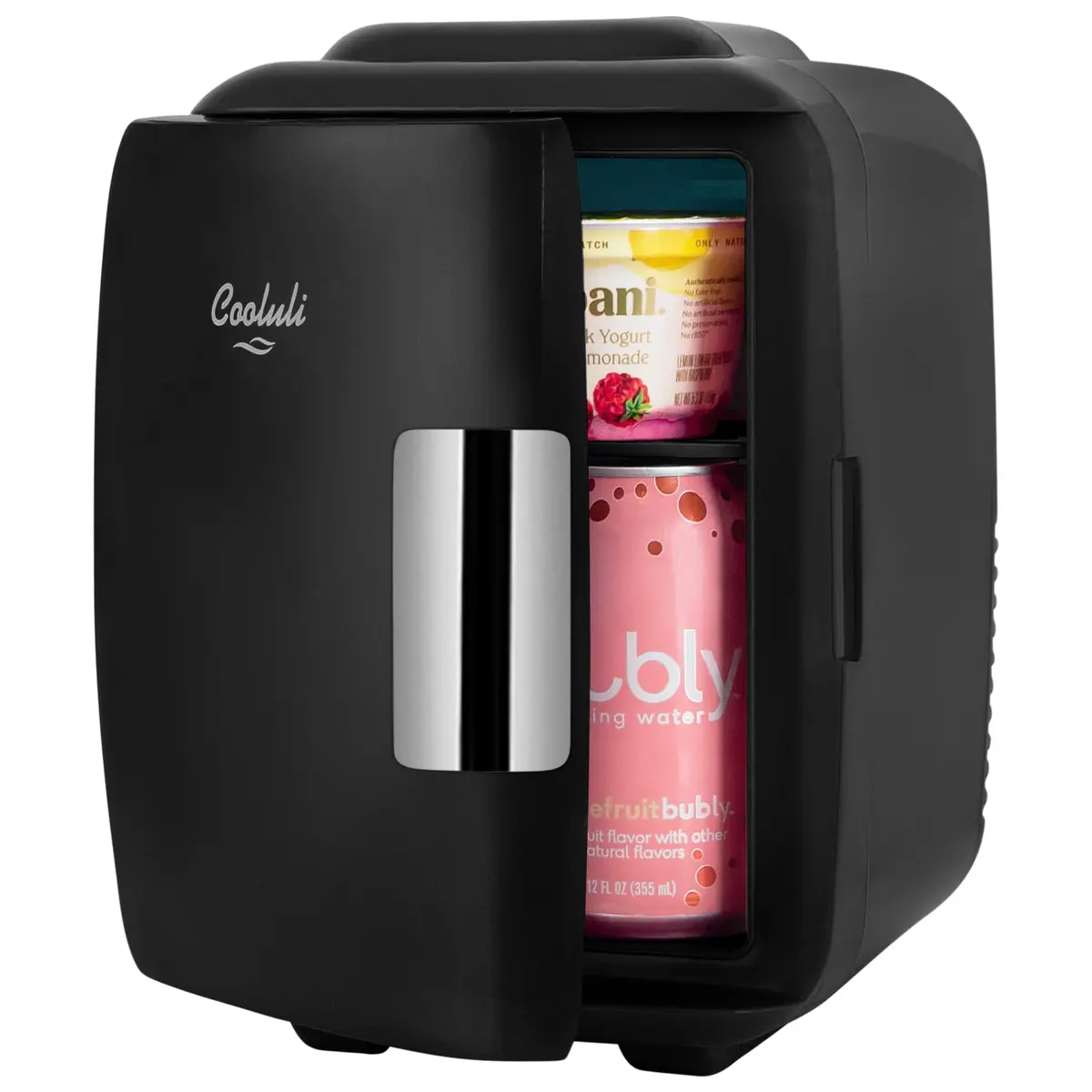 Cooluli Classic 4L Mini Fridge - Black | Portable Electric Cooler & Warmer for Skincare, Drinks, Medicine (4L/6 Can) - view 2