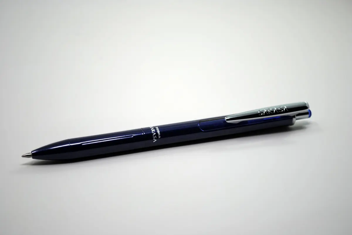 Zebra Pen SARASA Grand Retractable Gel Pen 0.7mm | Premium Brass, Smudge-Resistant, Refillable, Navy Finish - view 2