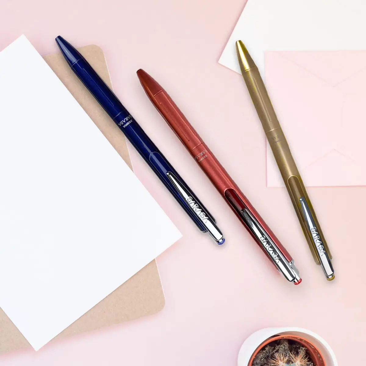 Zebra Pen SARASA Grand Retractable Gel Pen, 0.7mm | Elegant Rose Gold Finish, Fast-Drying Black Ink, Refillable, 1-Pack - view 5