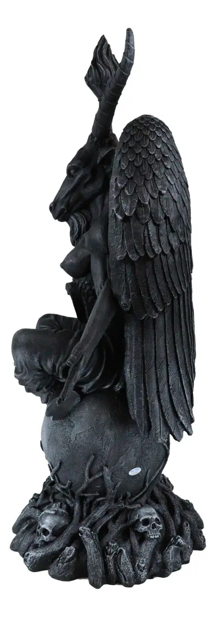 Ebros Gift Faux Stone Sabbatic Goat Baphomet Statue 89cm (35") | Hand-Painted Occultic Idol Sculptural Wonder - view 7