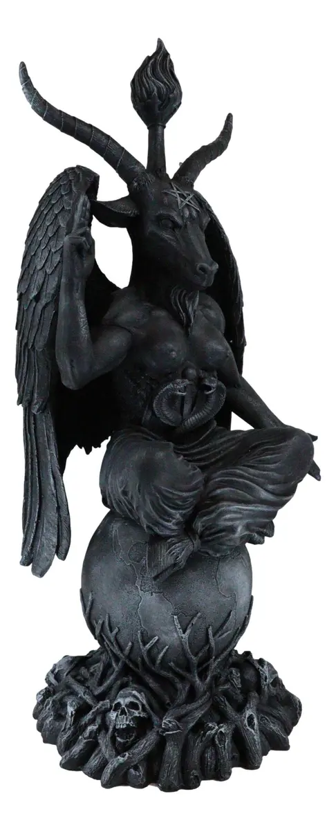 Ebros Gift Faux Stone Sabbatic Goat Baphomet Statue 89cm (35") | Hand-Painted Occultic Idol Sculptural Wonder - view 8