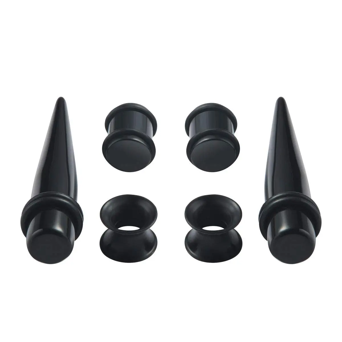 JDXN Ear Stretching Kit 14G to 00G - 50 Pieces Acrylic Tapers Silicone Tunnels Plugs Gauges Expander Set for Ear Piercing Jewelry - view 5