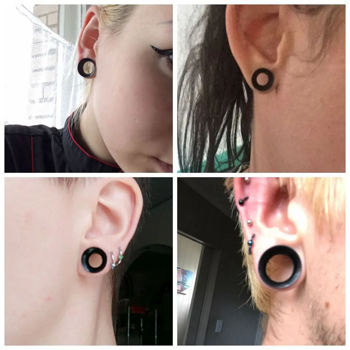 JDXN Ear Stretching Kit 14G to 00G - 50 Pieces Acrylic Tapers Silicone Tunnels Plugs Gauges Expander Set for Ear Piercing Jewelry - view 6