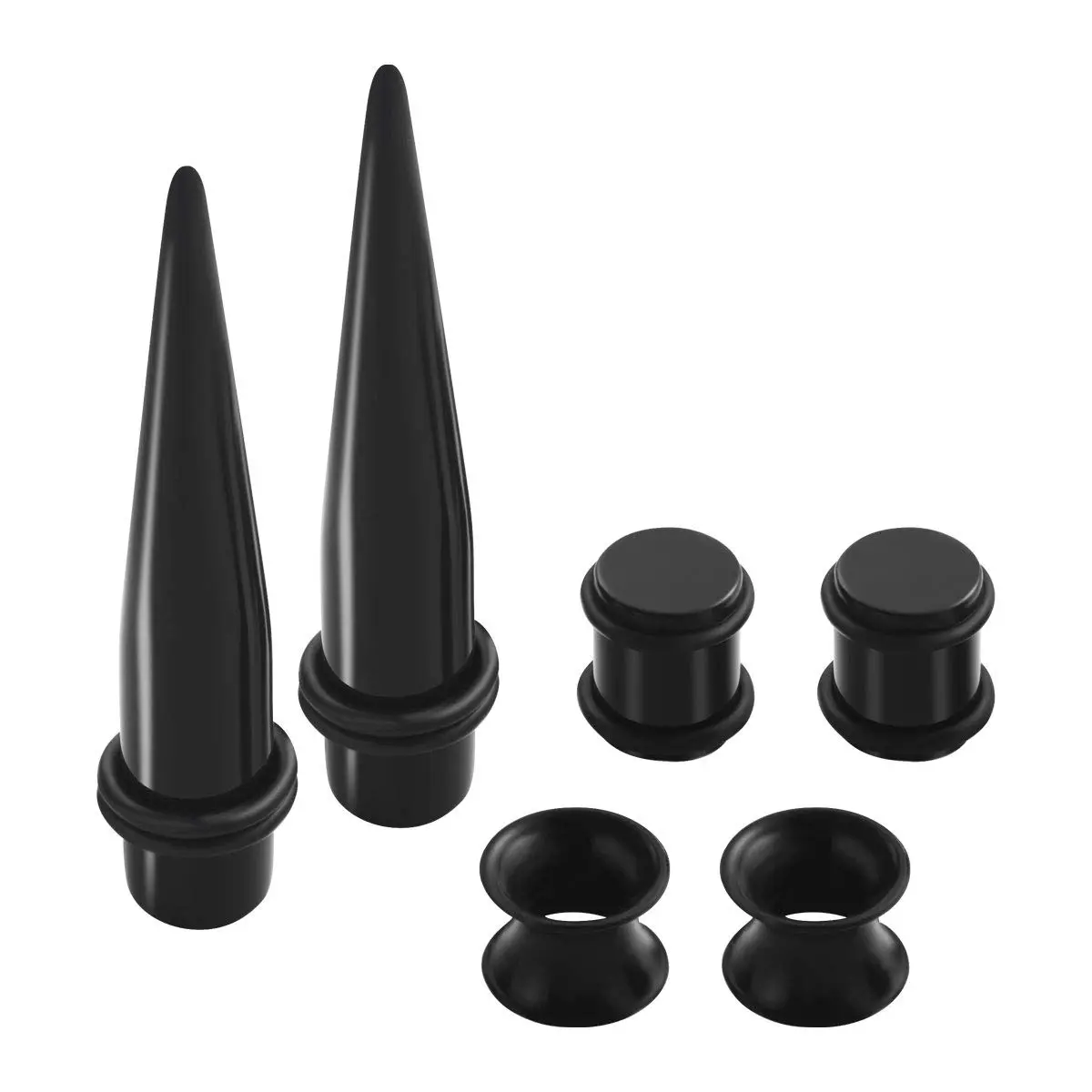 JDXN Ear Stretching Kit 14G to 00G - 50 Pieces Acrylic Tapers Silicone Tunnels Plugs Gauges Expander Set for Ear Piercing Jewelry - view 3