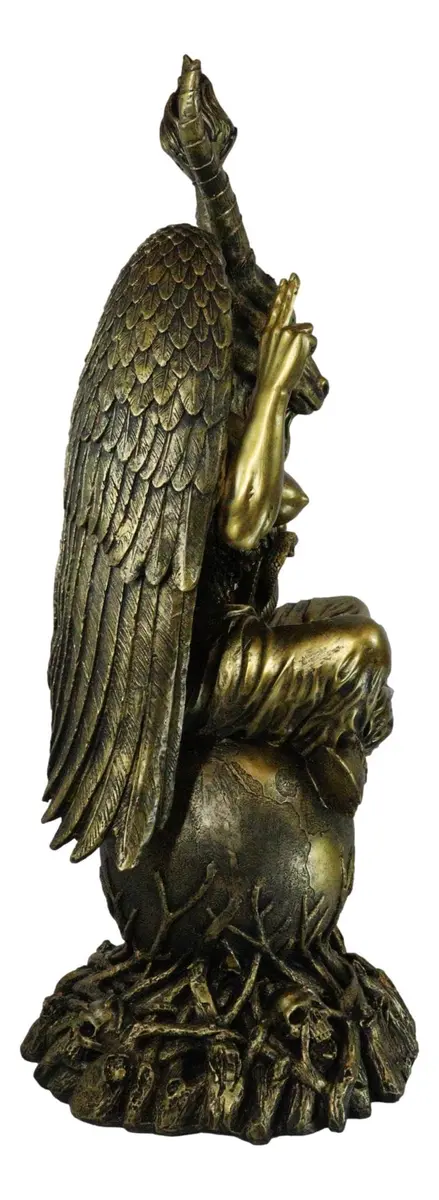 Ebros Gift 35" Oversized Baphomet Statue Gold Tone Resin Sculpture | Classic Religious Idol - view 5