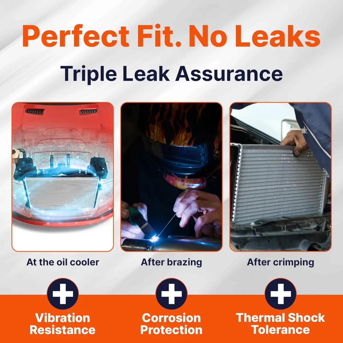 Klimoto Radiator Compatible with Jeep 1993–1998 Grand Cherokee 4.0L L6 | 2-Row Core, Slot Mount Fan Shroud - view 3