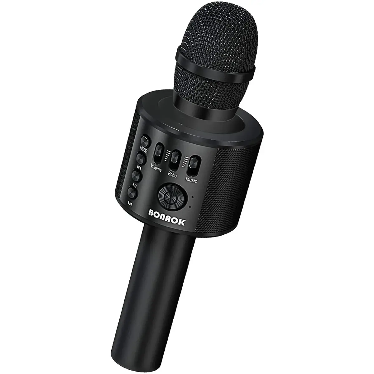 BONAOK Wireless Bluetooth Karaoke Microphone Q37 Black | Portable Handheld Mic Speaker for Smartphones & Parties - main product image