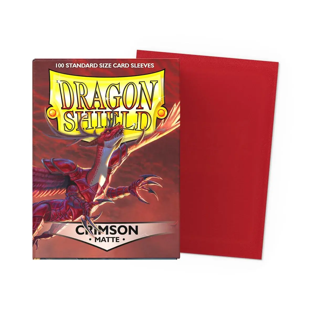 Dragon Shield Standard Size Card Matte Sleeves Crimson 100 CT | Protects TCG Cards from Wear - view 2