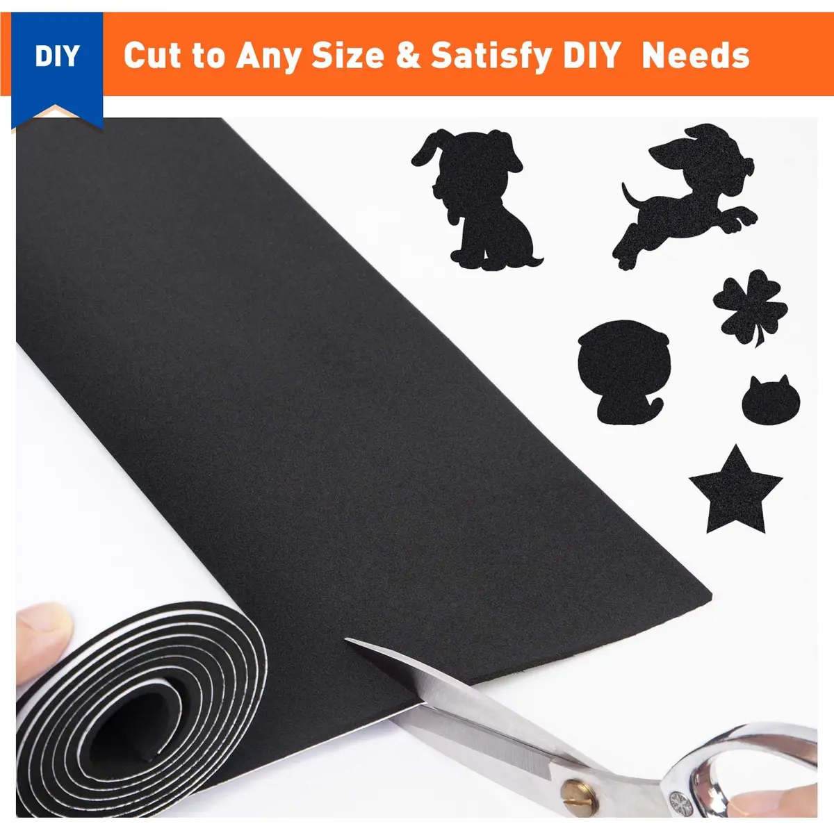 MAGZO Adhesive Neoprene Foam Sheet 6mm (1/4") x 300mm x 1500mm | Closed Cell Foam Roll for Industrial Use - view 5