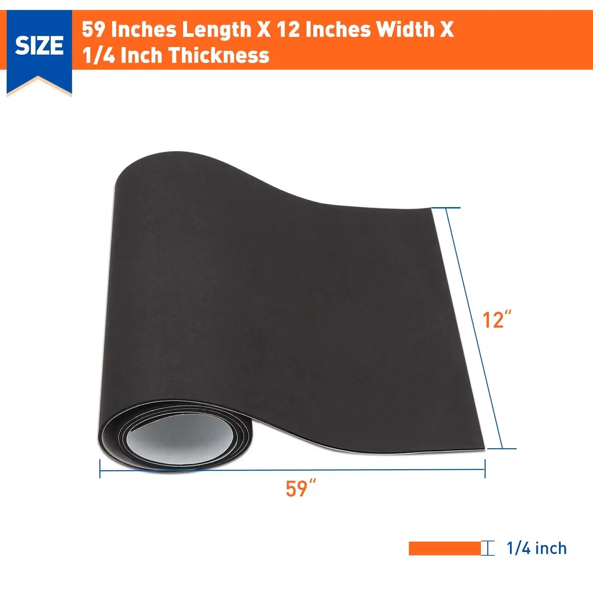 MAGZO Adhesive Neoprene Foam Sheet 6mm (1/4") x 300mm x 1500mm | Closed Cell Foam Roll for Industrial Use - view 2