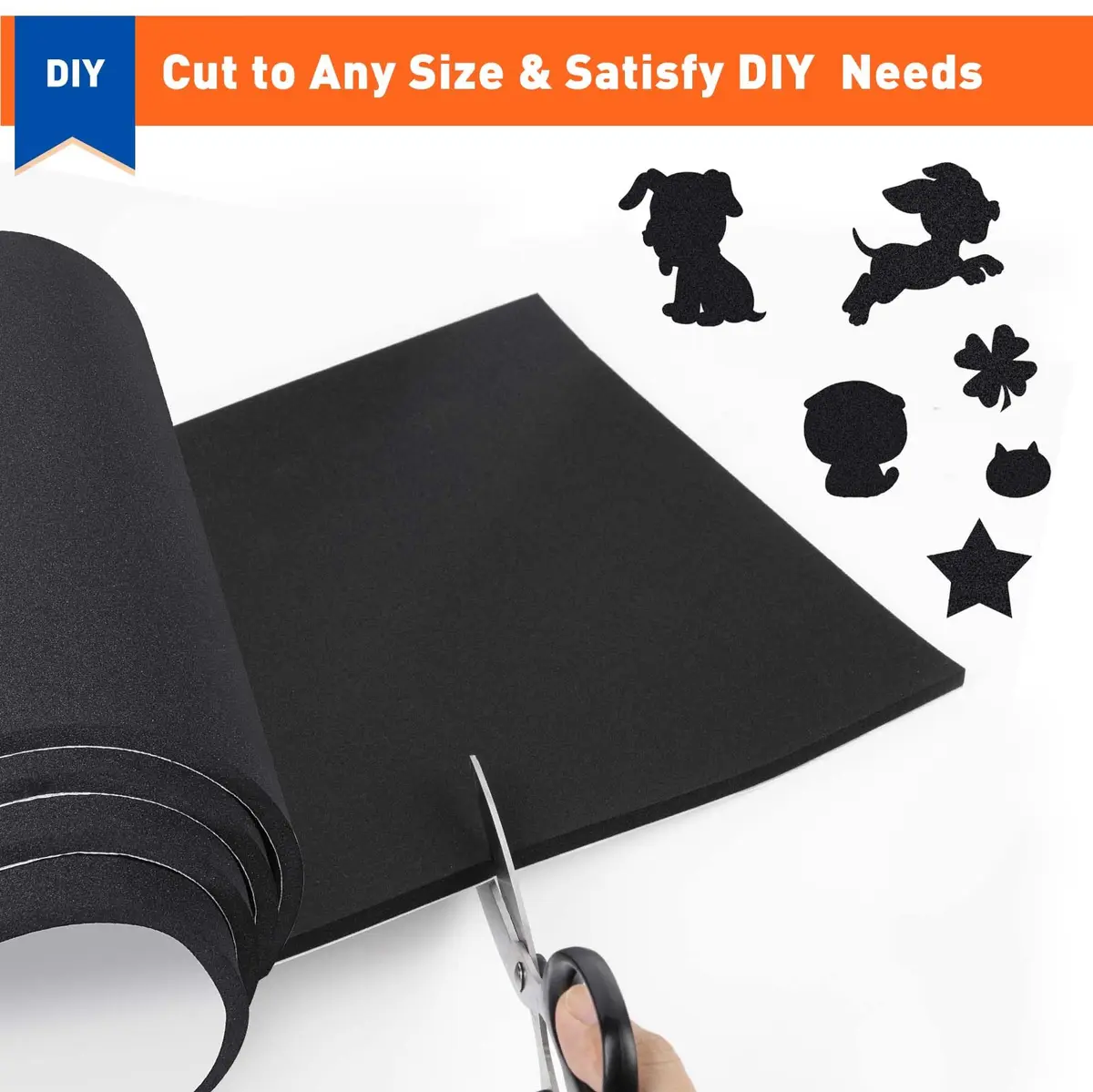 MAGZO Adhesive Sponge Neoprene Foam Padding 12" x 59" x 1/2" Black | Weatherproof Soundproof Insulation for Cars & Machinery - view 5