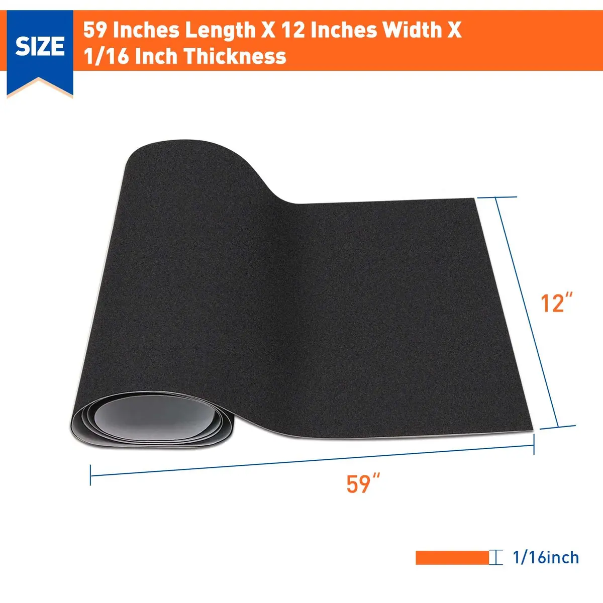 MAGZO Adhesive Neoprene Foam Padding Sheet 1.58mm (1/16") x 300mm x 1500mm | Strong Adhesive, Sound Dampening, Waterproof - view 2