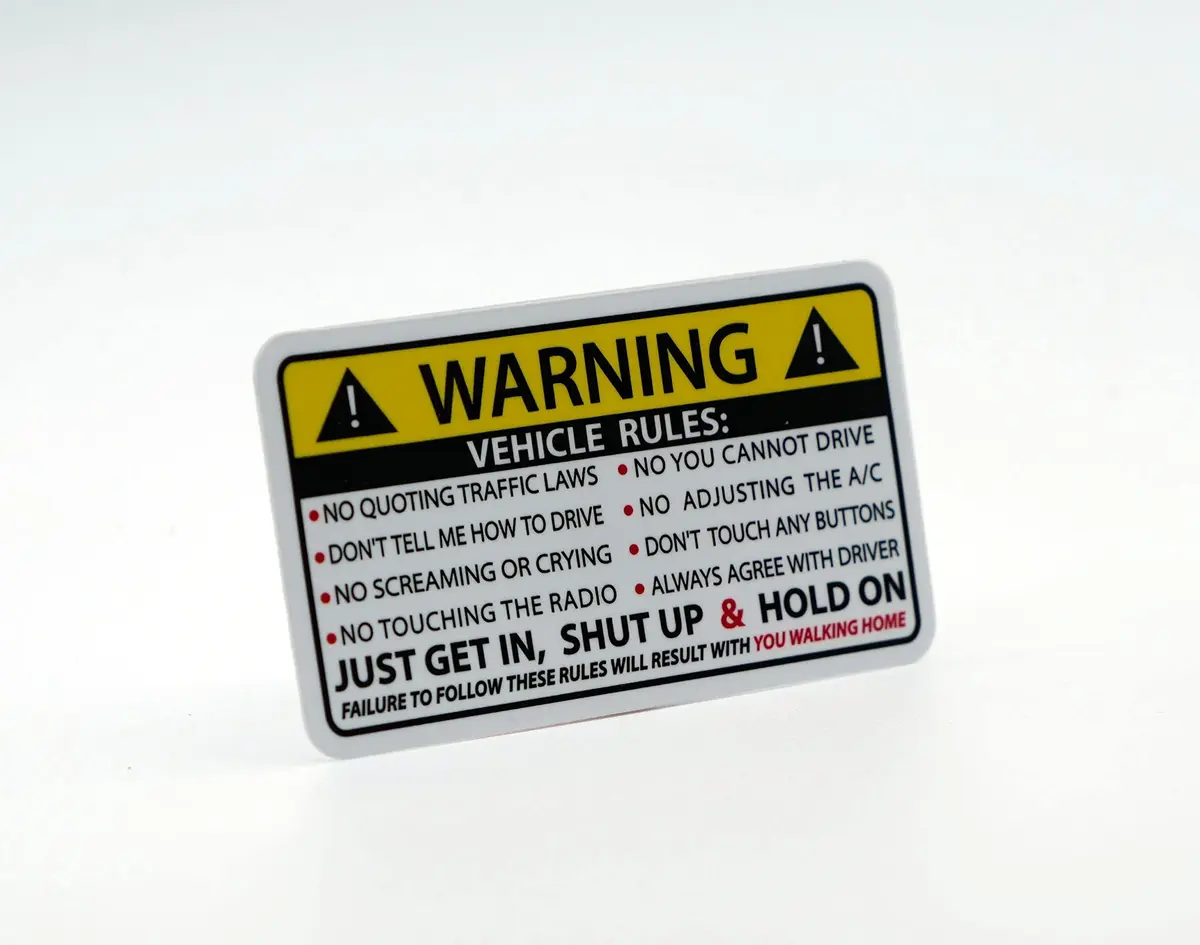215 Decals Vehicle Rules Sticker 4" x 2.25" | Waterproof Vinyl for Car & Truck - view 2