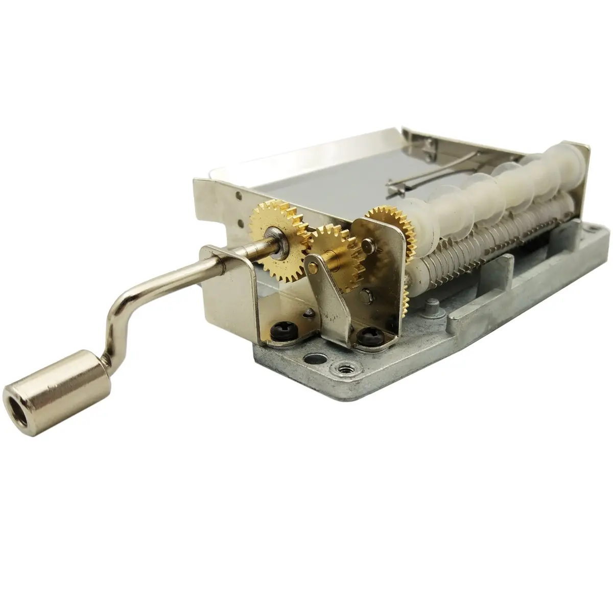 Wingostore 30 Notes Hand Crank Music Box Movement with Copper Gear | DIY Musical Tool Kit - view 3