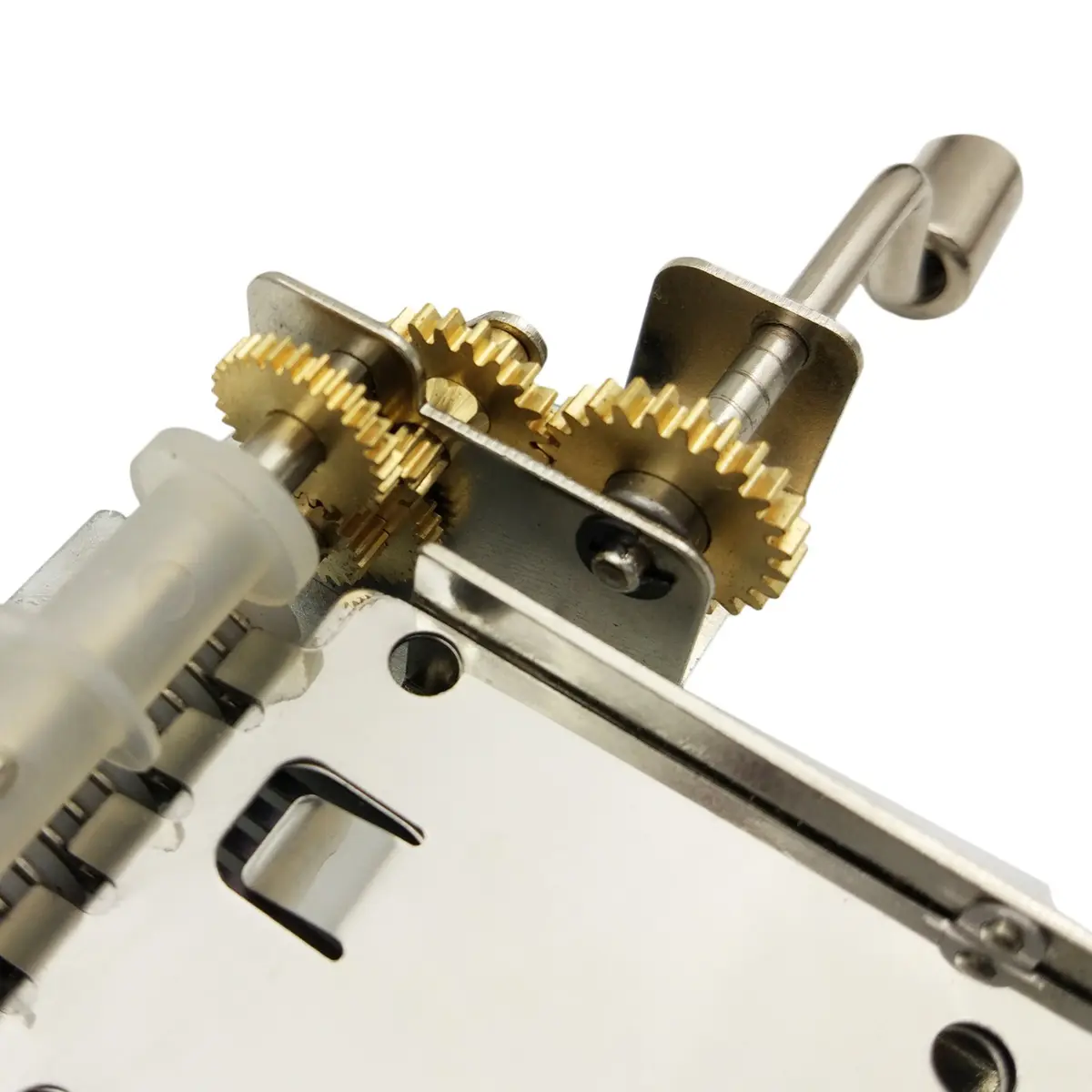 Wingostore 30 Notes Hand Crank Music Box Movement with Copper Gear | DIY Musical Tool Kit - view 4