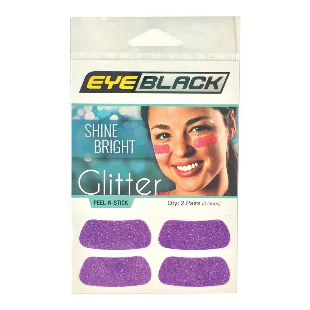 EyeBlack Glitter Strips 2-Pack | Colorful, Durable, Easy to Apply for Kids & Adults - main product image