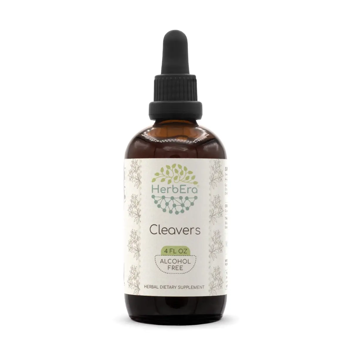 HerbEra Cleavers B120 Alcohol-Free Herbal Extract Tincture 118ml (4 fl oz) | Natural Cleavers Drops for Wellness - main product image
