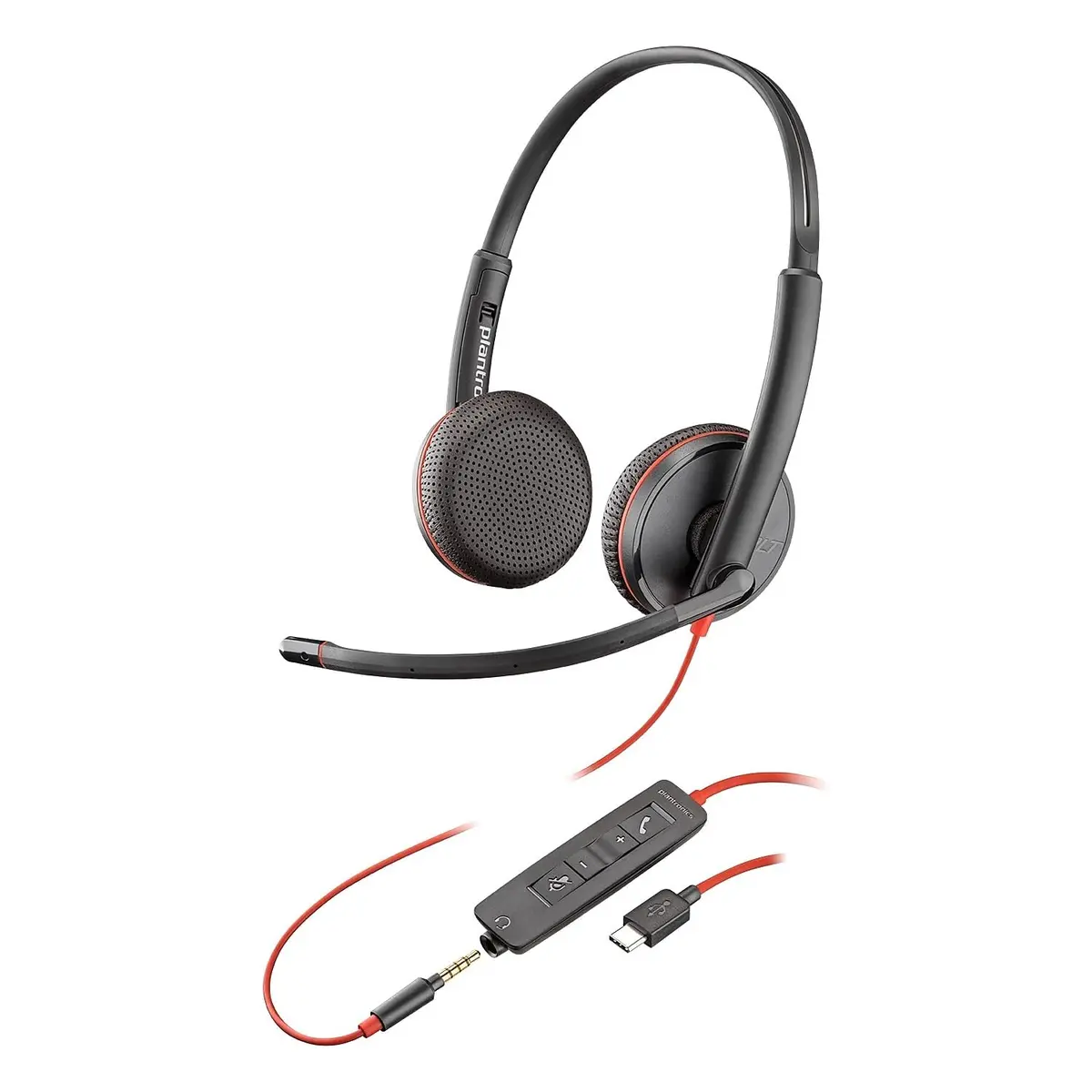 Poly Blackwire 3225 USB-C Headset On-Ear Mono Wired Headset | Digital DSP & Noise Canceling - main product image