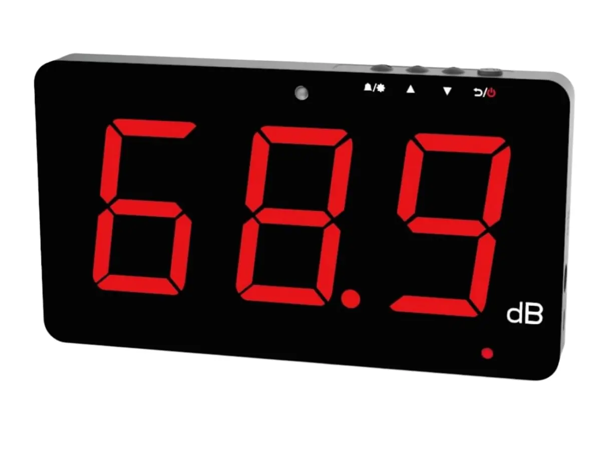 TestHelper SW-525A Sound Level Meter 30-130dB Large Screen Red LCD Wall Hanging - main product image