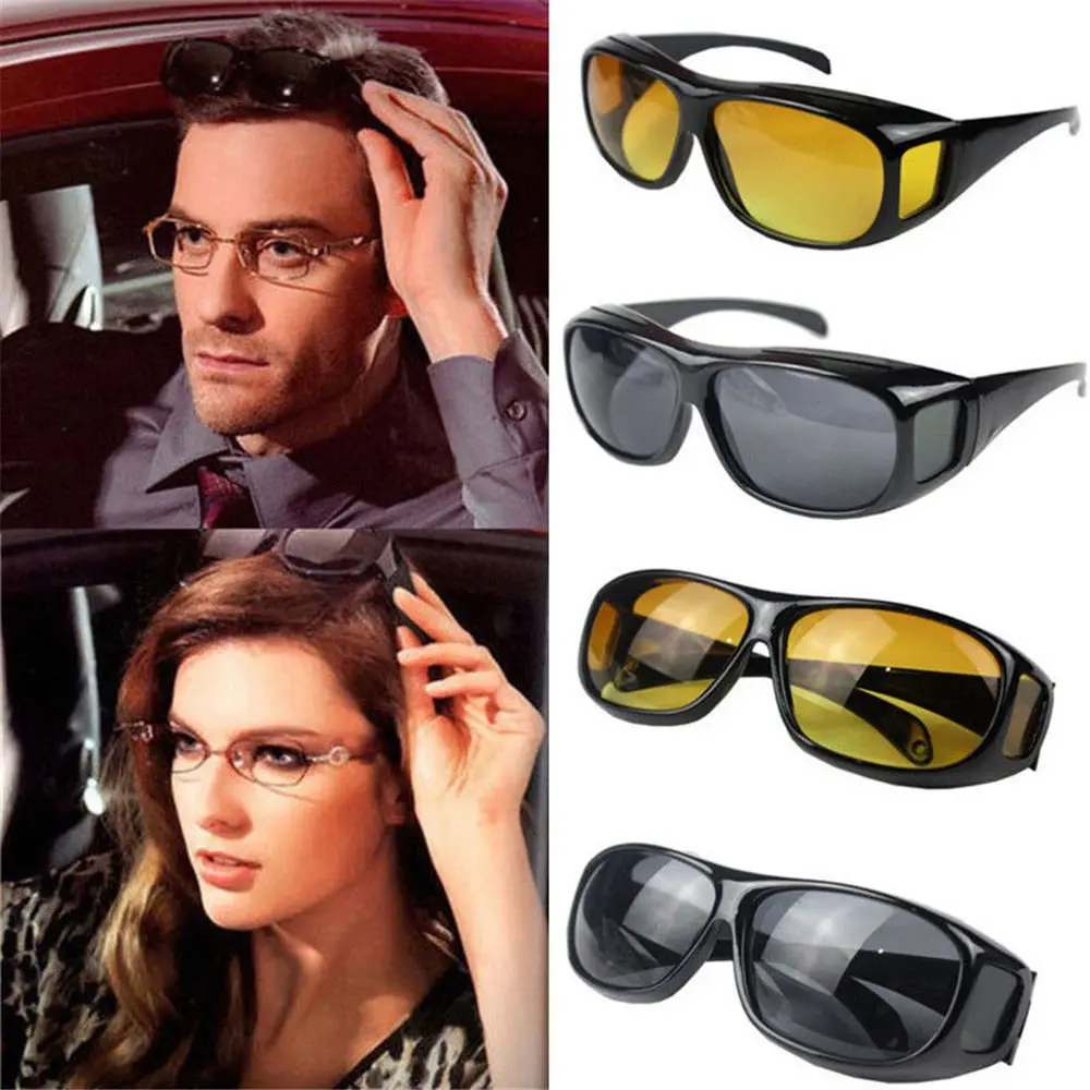 Boolavard Night Sight Night Driving Over Glasses UV Wind Protection | Polarized Yellow Lens, Over Prescription Fit, Lightweight (47mm x 42mm x 19mm) - view 4