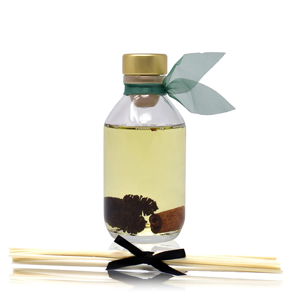 LOVSPA Reed Diffuser Set - Cinnamon Pine Cones Scented Diffuser with Sticks | Long-Lasting Aromatherapy for Small Spaces - view 2