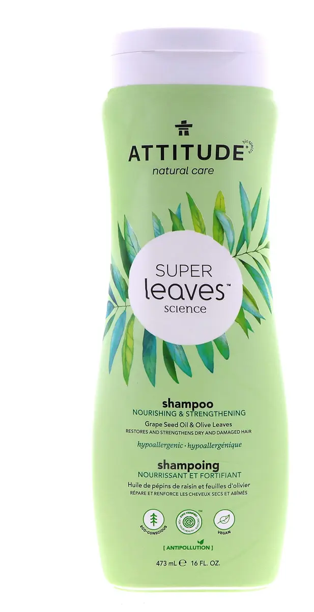 Attitude Natural Shampoo Nourishing & Strengthening 473ml (16 Fl Oz) Pack of 2 | Gentle Hair Cleanser - main product image