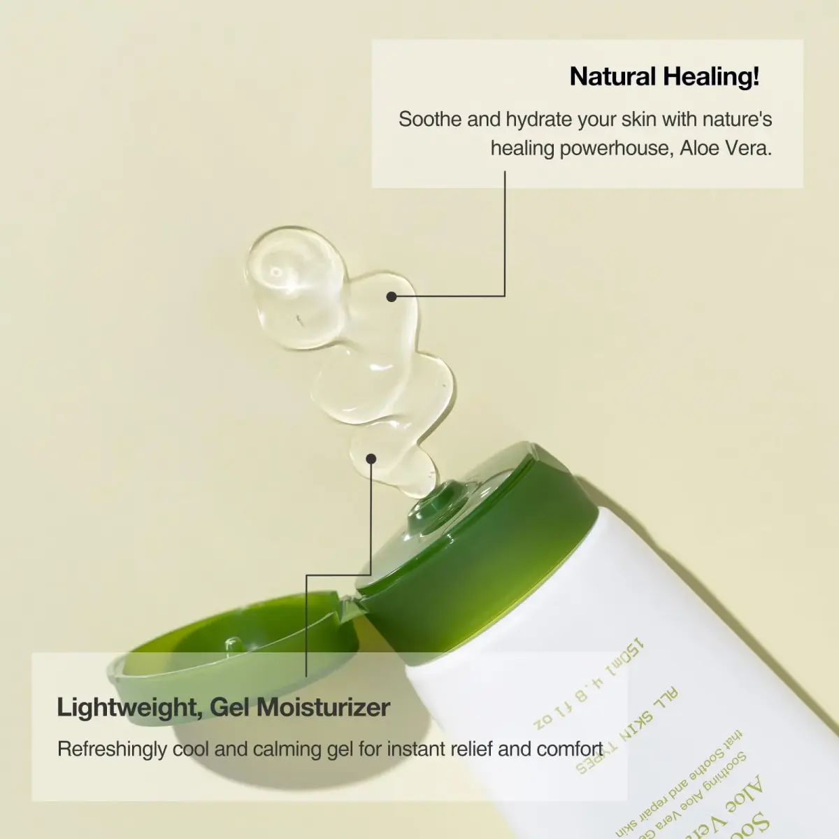 OxygenCeuticals Soothing Aloe Vera Gel 150ml (5.07 fl.oz) | Alcohol-Free Hydration for Face & Body - view 2