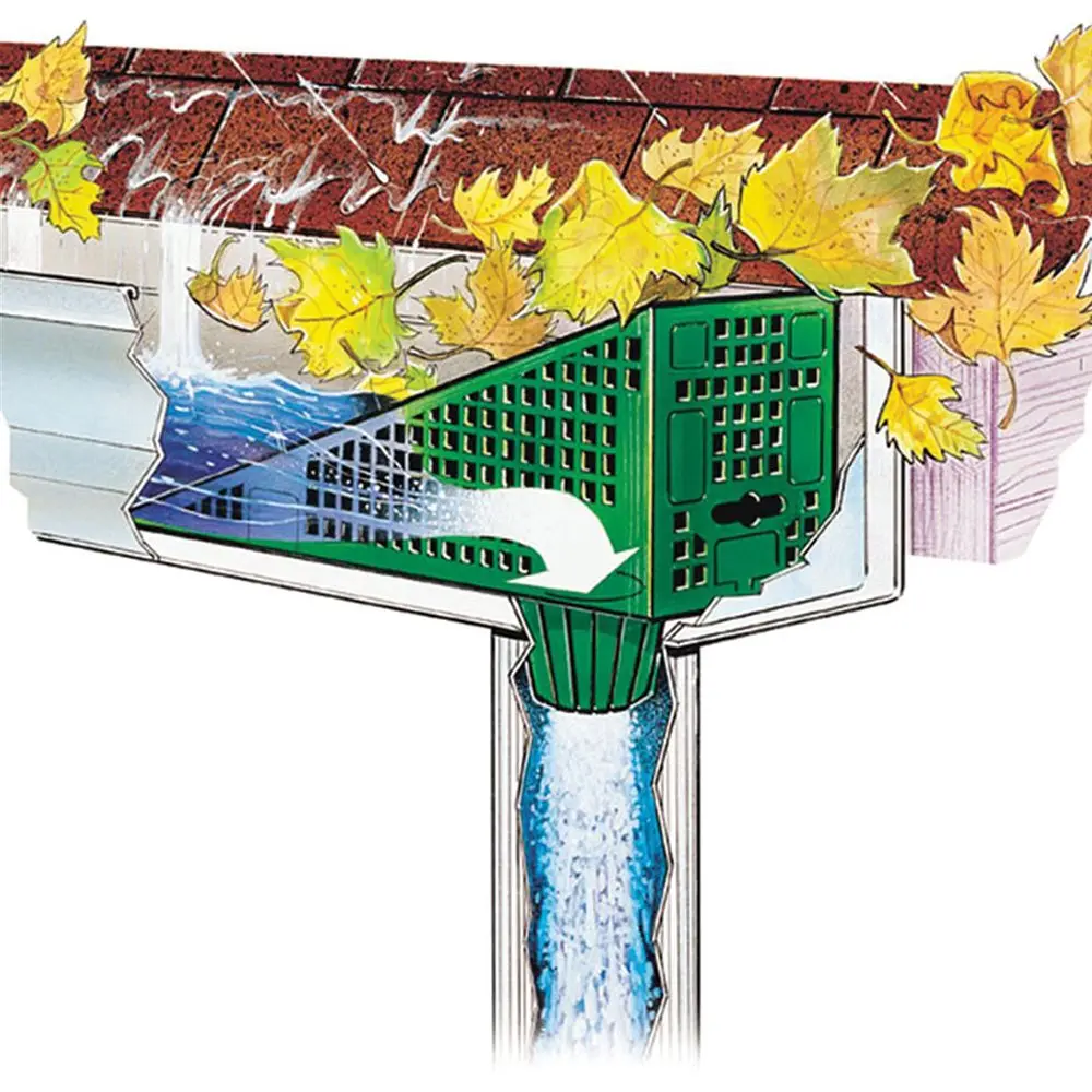 The Wedge Green 2 Pack Building Material | Eliminates Downspout Clogs, Easy Install, Made in U.S.A. - view 2