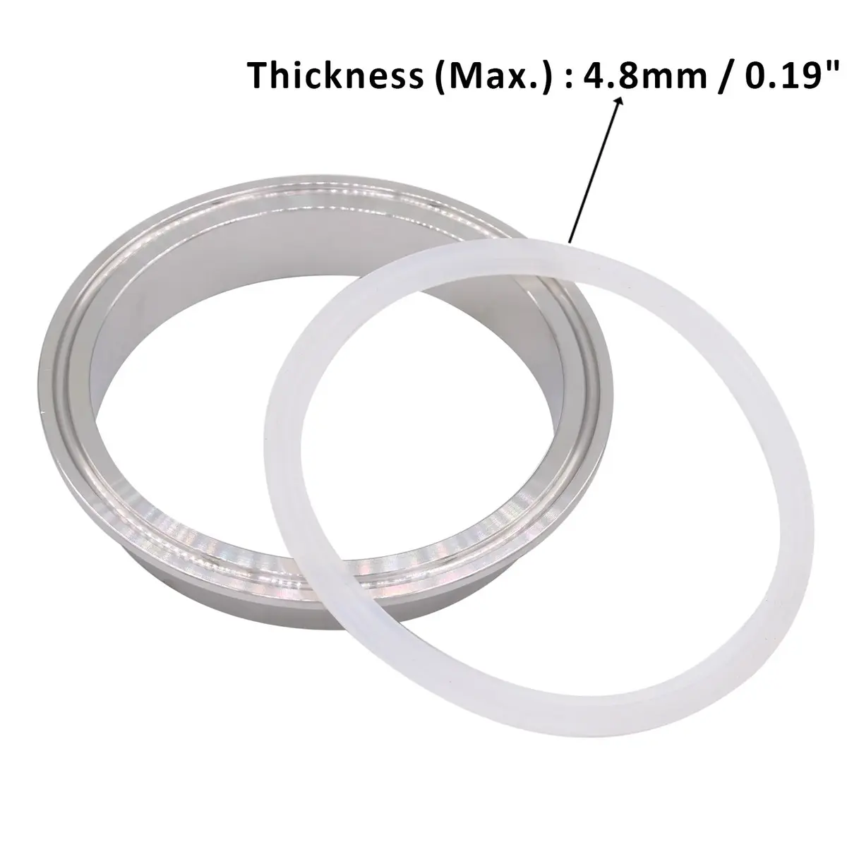 DERNORD Silicone Gasket Tri-clover 4 Inch Pack of 10 | Food Grade Silicone Rubber Seal - view 3