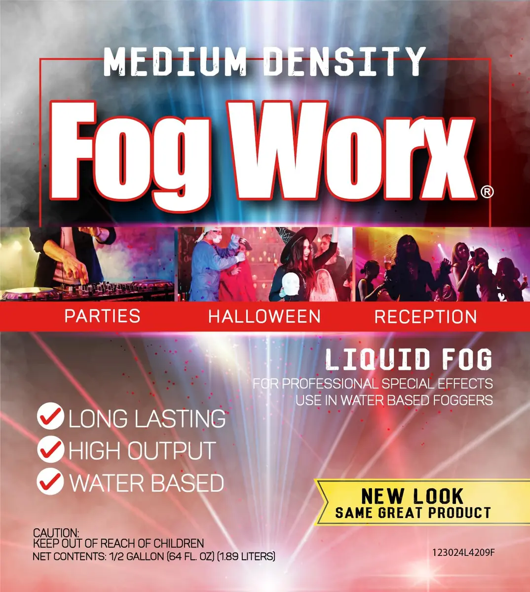 Fog Worx Fog Juice 1.89 L (64 oz) | Premium Water-Based Fog Machine Fluid for Medium Density Fog - view 9