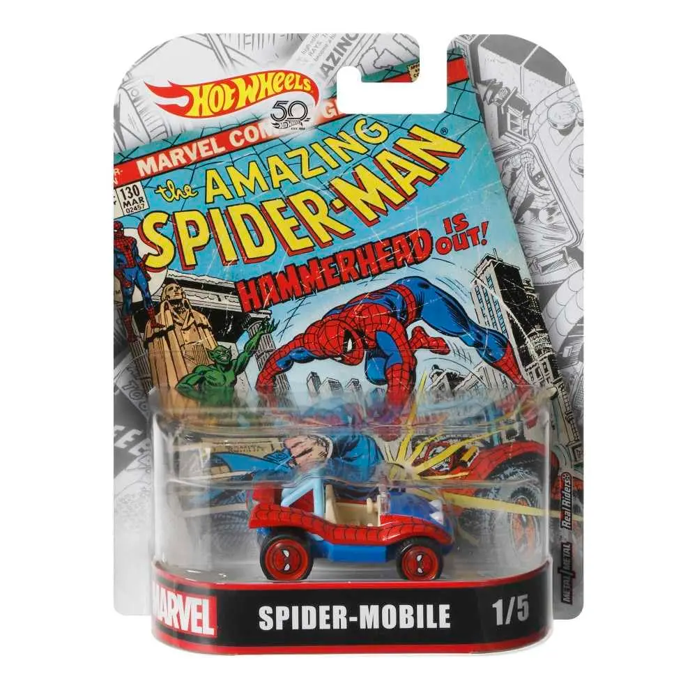 Hot Wheels Spider-Mobile Vehicle, 1:64 Scale | Iconic Media Vehicle Replica for Collectors - view 5