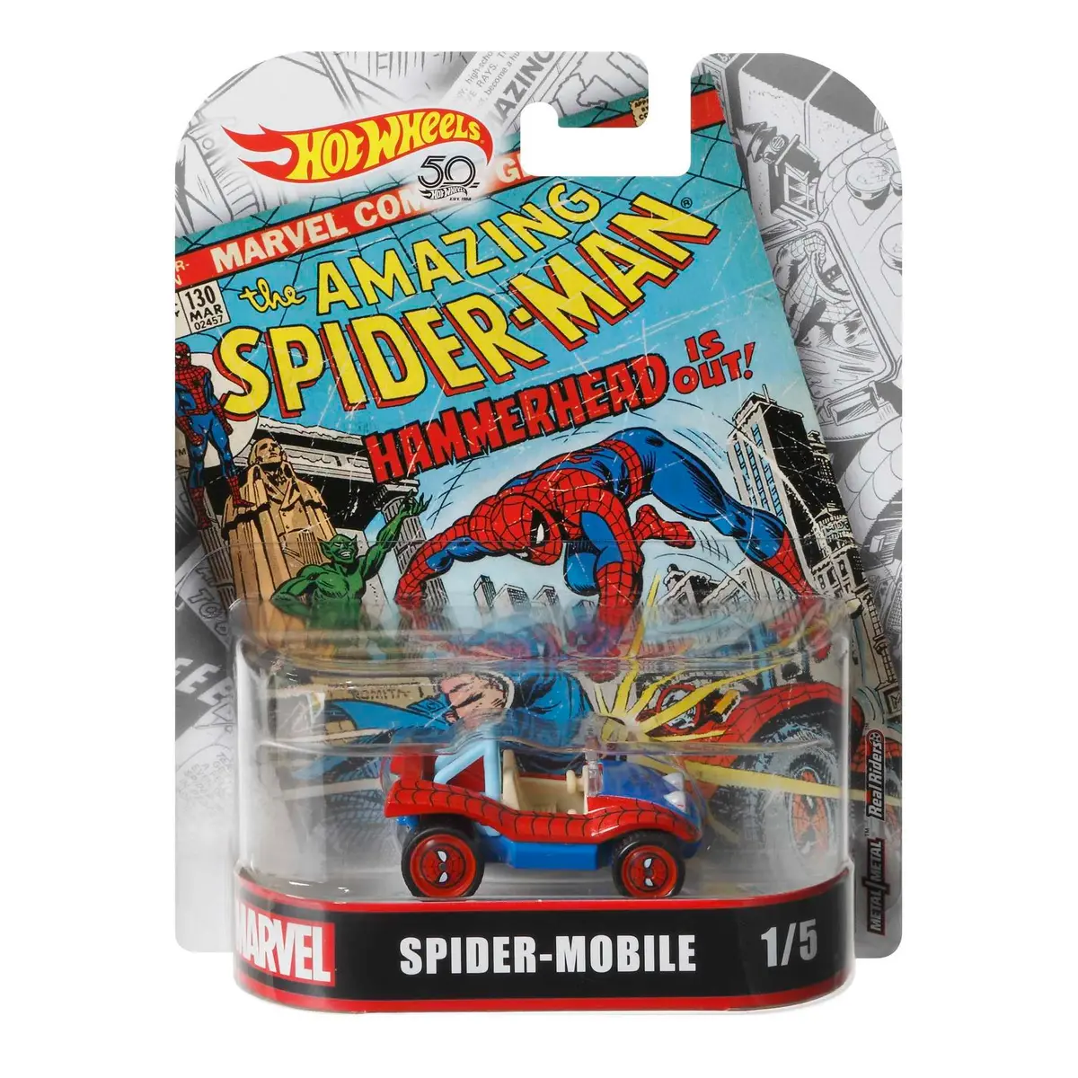 Hot Wheels Spider-Mobile Vehicle, 1:64 Scale | Iconic Media Vehicle Replica for Collectors - main product image
