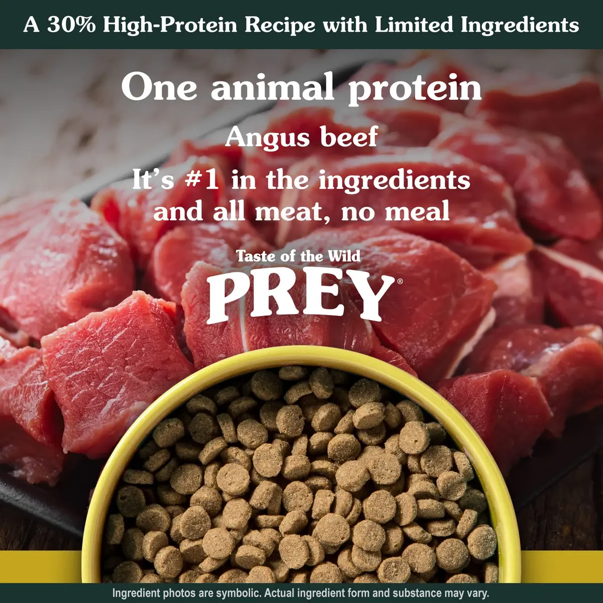 Taste of the Wild Prey Angus Beef Kitten, Adult & Senior Dry Cat Food 15lb | Limited Ingredient, Probiotics & Omega Support - view 3