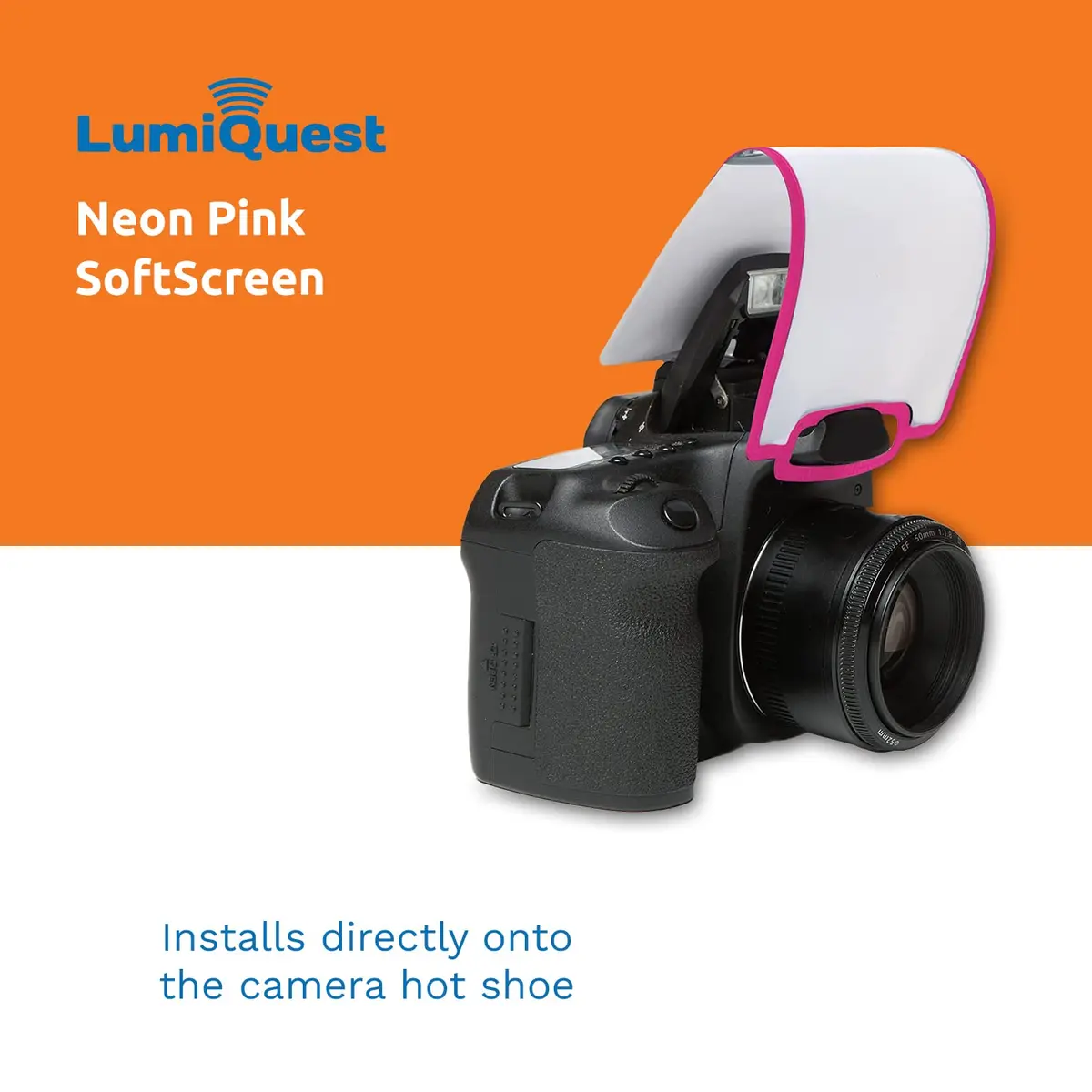 LumiQuest Soft Screen, Flash Diffuser & Light Softener, Neon Pink | Softens Harsh Flashes for DSLR Photography - view 2