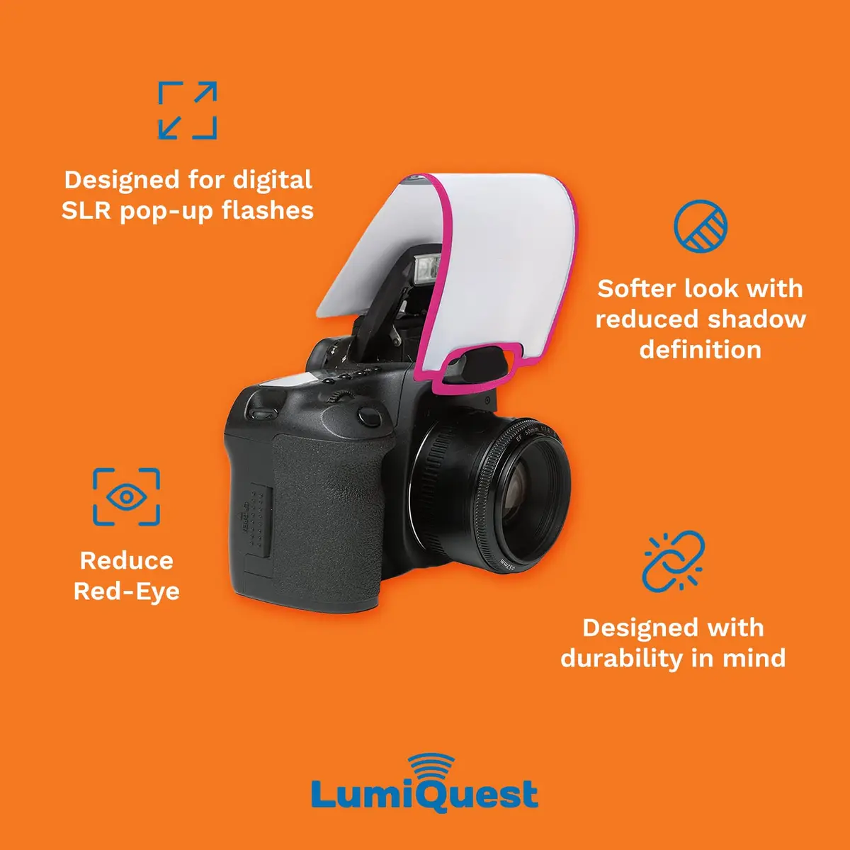 LumiQuest Soft Screen, Flash Diffuser & Light Softener, Neon Pink | Softens Harsh Flashes for DSLR Photography - view 3