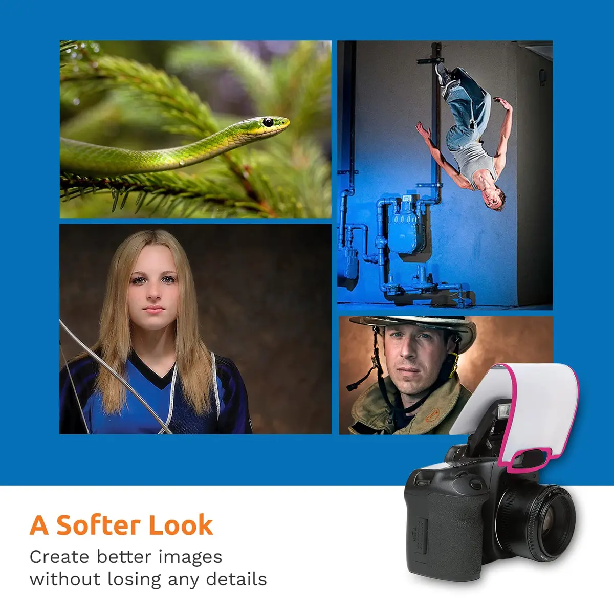 LumiQuest Soft Screen, Flash Diffuser & Light Softener, Neon Pink | Softens Harsh Flashes for DSLR Photography - view 4