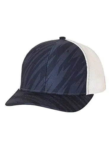 Richardson Streak Navy-White One Size Unisex Trucker Baseball Cap - main product image