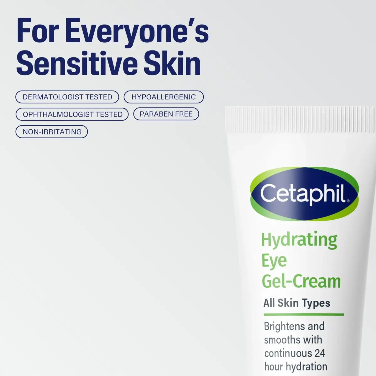 Cetaphil Hydrating Eye Gel-Cream 15ml (0.5 Fl Oz) | Hyaluronic Acid Brightening for Sensitive Skin - view 6
