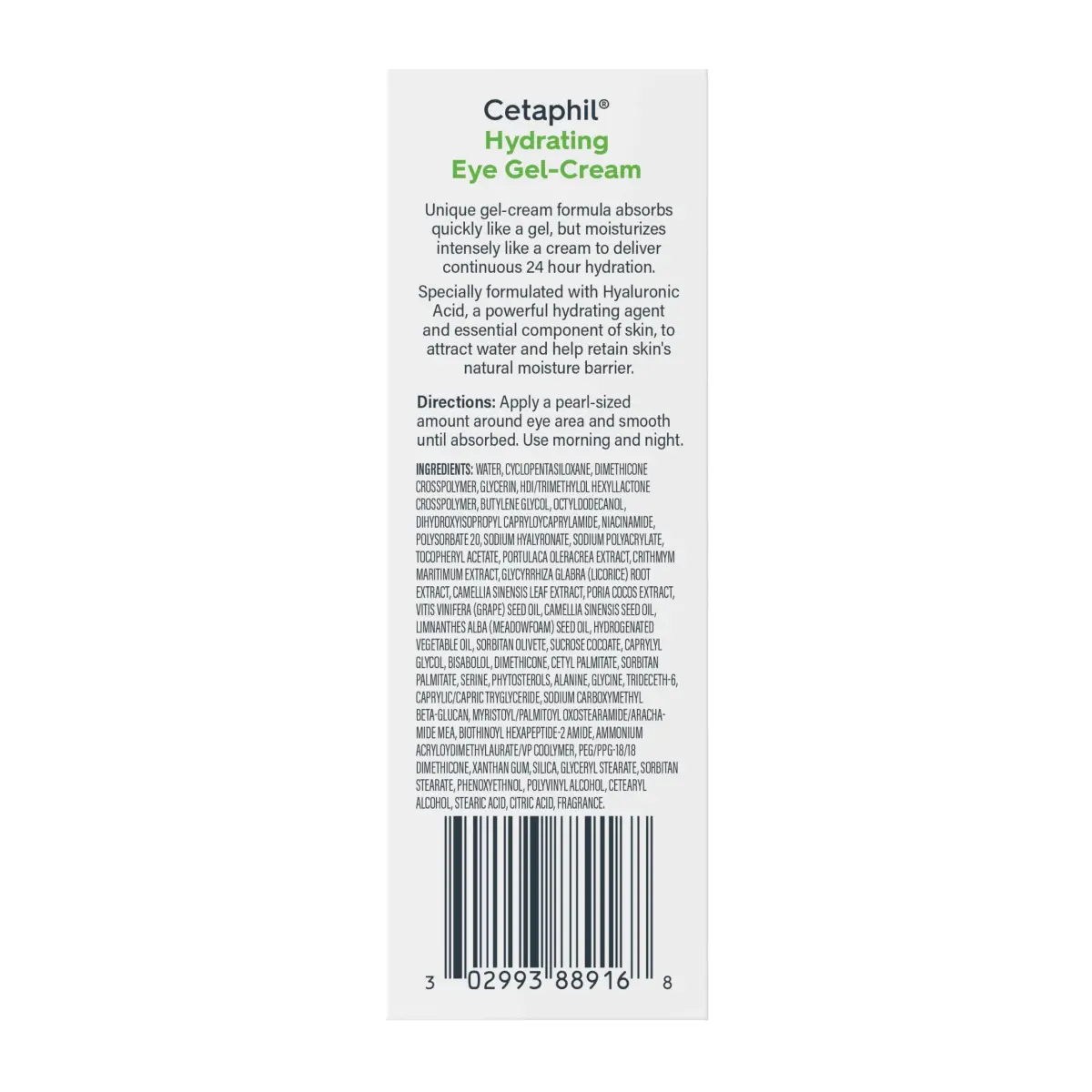 Cetaphil Hydrating Eye Gel-Cream 15ml (0.5 Fl Oz) | Hyaluronic Acid Brightening for Sensitive Skin - view 9