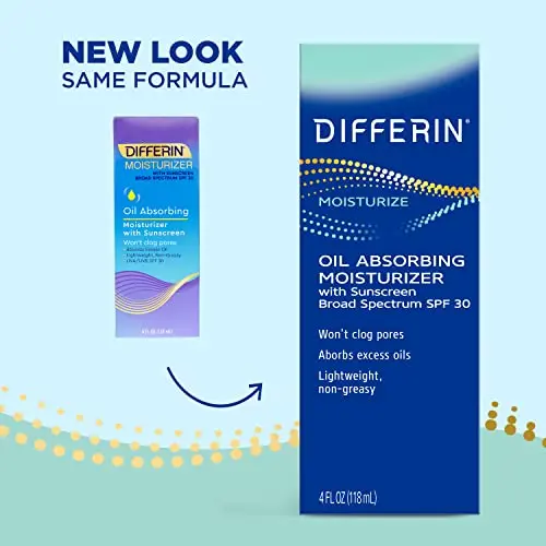 Differin Oil Absorbing Moisturizer with SPF 30, Gentle Skin Care for Acne Prone Sensitive Skin, 113g (4 Oz) - view 5