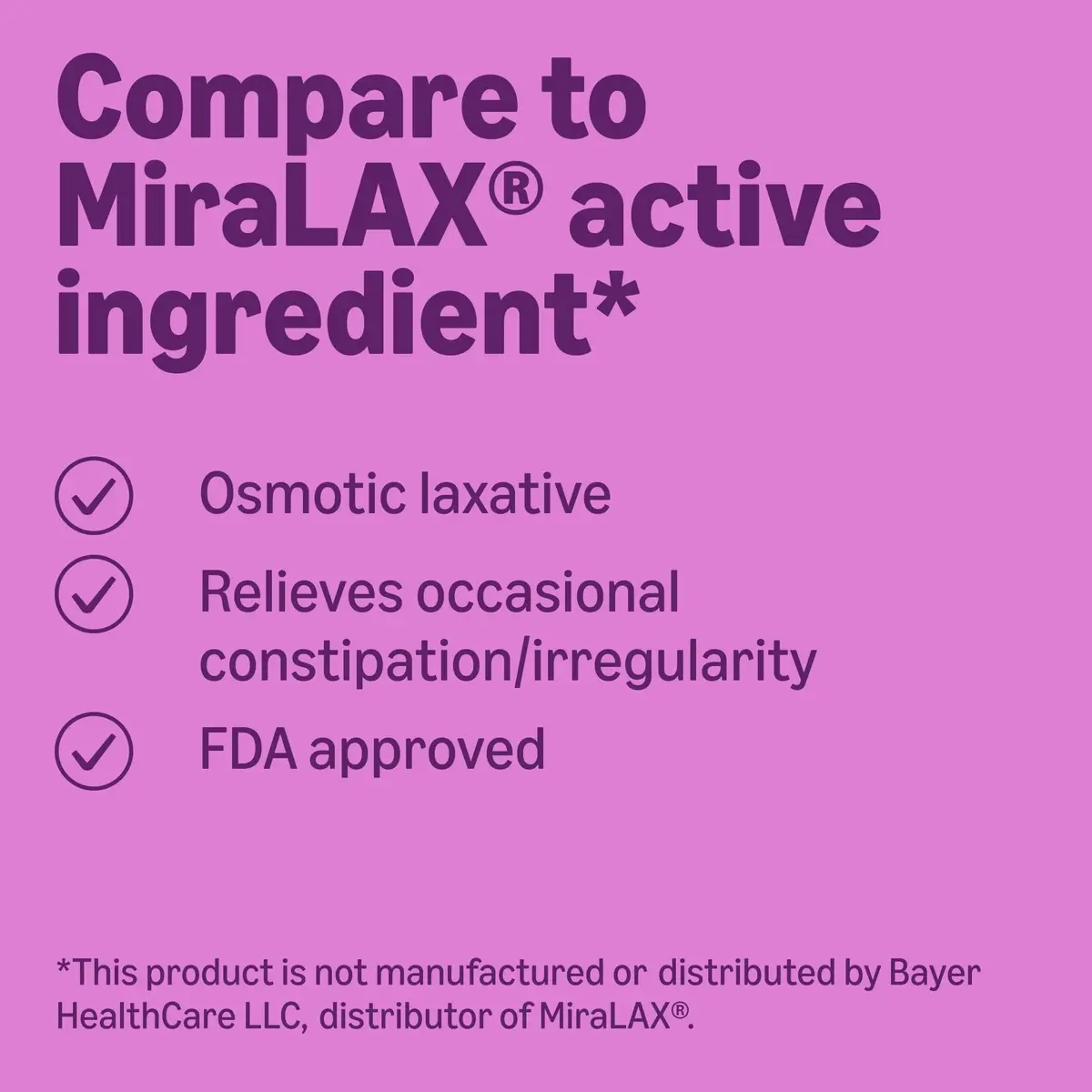 Amazon Basics ClearLax Polyethylene Glycol 3350 Powder for Solution 501.5 g (1.11 lb) | Osmotic Laxative for Relief - view 3