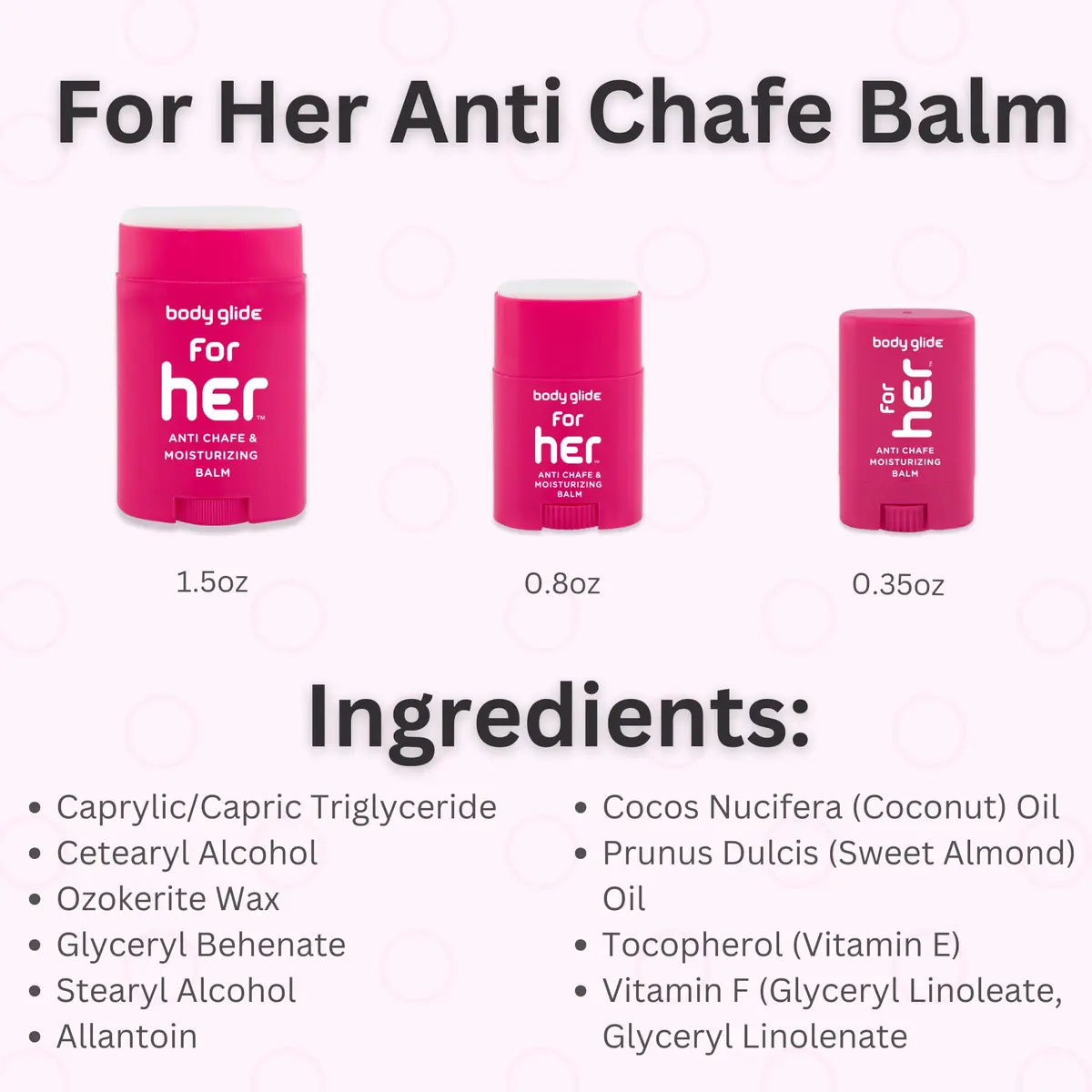 Body Glide For Her Anti Chafe Balm Stick 30ml (1oz) | Prevents Chafing on Thighs, Bra Lines, and Sensitive Areas - view 7