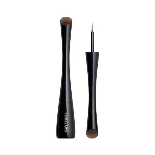 COVERGIRL Get In Line Liquid Eyeliner, Bold Brown, 0.1 mm Tip | Long-Lasting Waterproof Formula - main product image