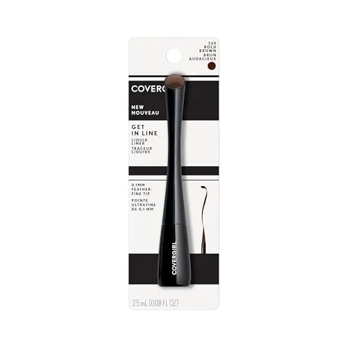 COVERGIRL Get In Line Liquid Eyeliner, Bold Brown, 0.1 mm Tip | Long-Lasting Waterproof Formula - view 4