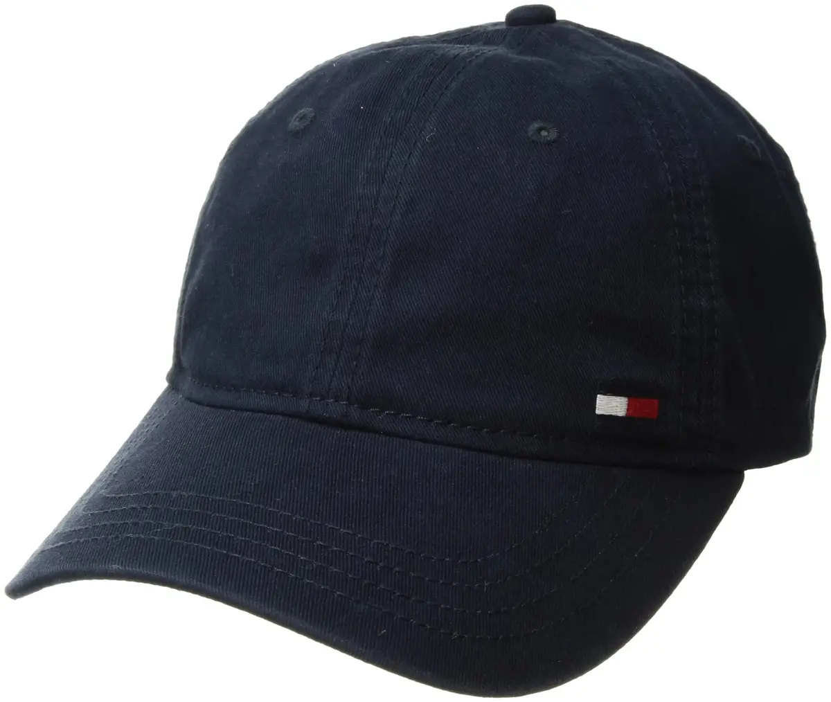 Tommy Hilfiger Dad Hat Billy Corner Flag Cap Hat, Navy Blazer, O/S | Classic Cotton Baseball Cap - main product image
